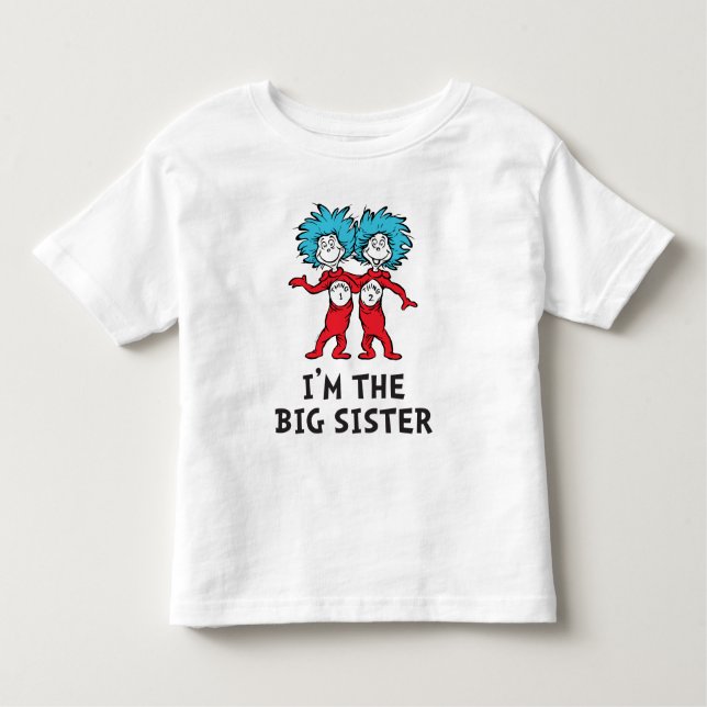 Camiseta Infantil Coisa Um Coisa Dois do Dr. Seuss | Gêmeos | Irmã M (Frente)