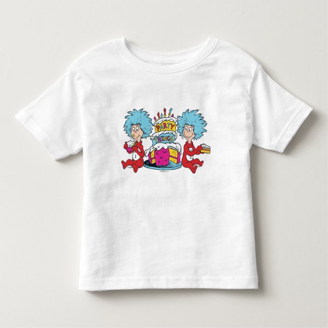 Camiseta Infantil Coisa Uma Coisa Duas Coisas Festas (Frente)