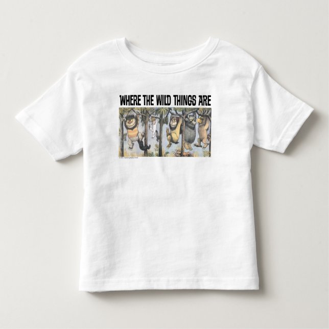 Camiseta Infantil Coisas Selvagens e Max Balançando de Árvores (Frente)