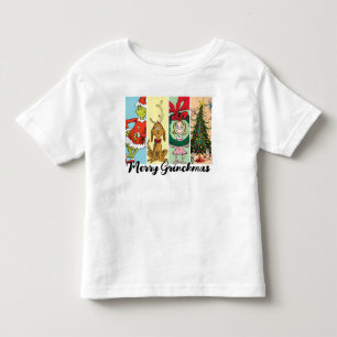Camiseta Infantil Colagem de Férias Merry Grinchmas