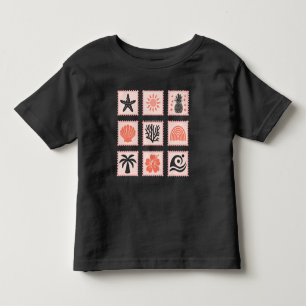 Camiseta Infantil Colagem de selos naturais
