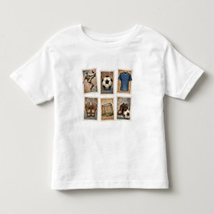 Camiseta Infantil Coleção de Selos de Futebol Antigo