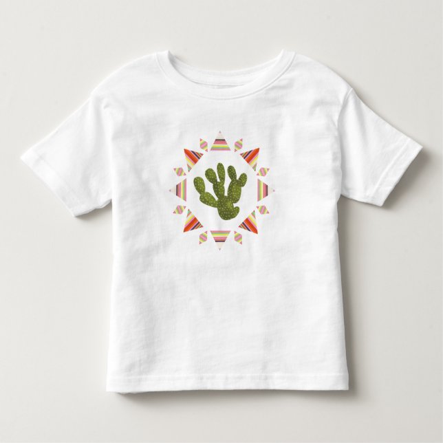 Camiseta Infantil Coleção Llamarama | Círculo Cactus (Frente)