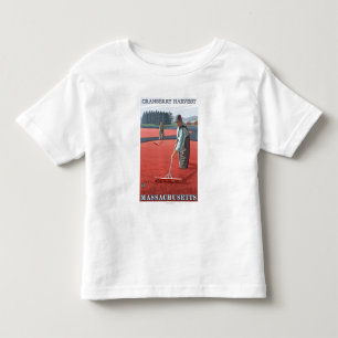 Camiseta Infantil Colheita do pântano de MassachusettsCranberry