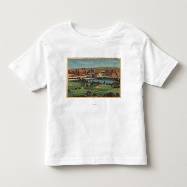 Camiseta Infantil Colinas de Westwood, CA - vista do terreno de (Frente)