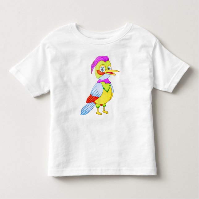 Camiseta Infantil Colorful Cartoon Bird (Frente)
