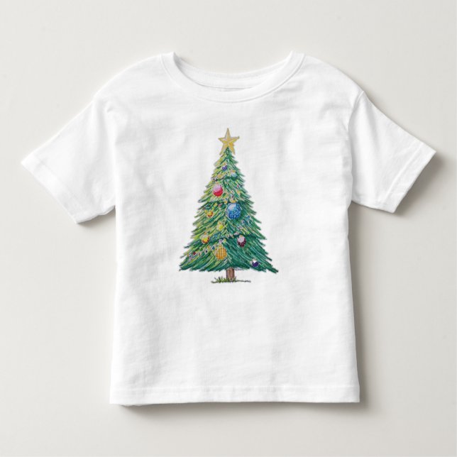 Camiseta Infantil Colorful Christmas Tree (Frente)