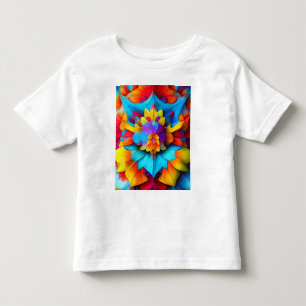 Camiseta Infantil Colorida Floral Mandala Design