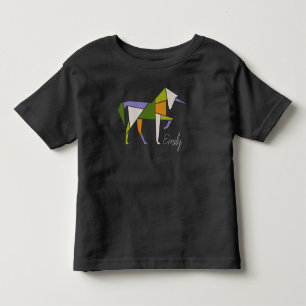 Camiseta Infantil Colorida Unicorn Fantasy Fairy Tale Modern Tangram