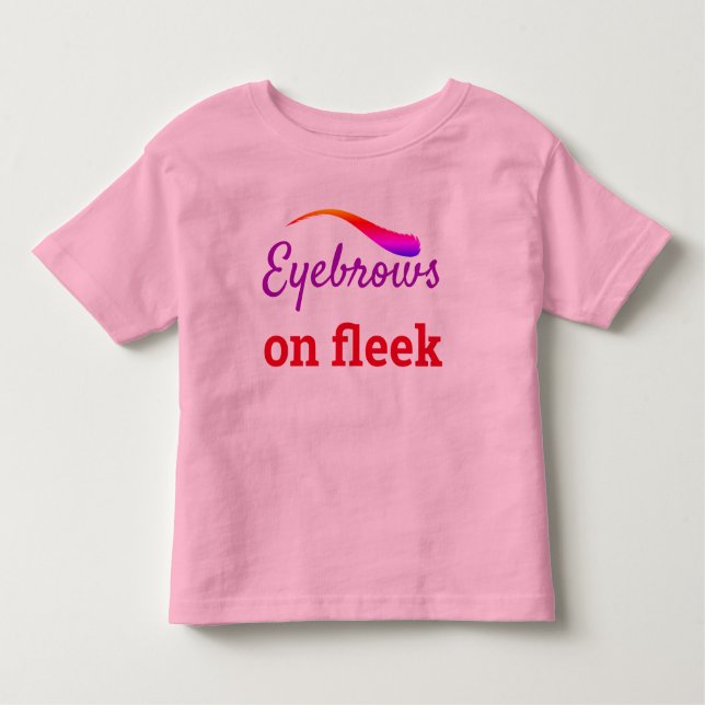 Camiseta Infantil Coloridas sobrancelhas em Fleek Trendy Flawless, Z (Frente)