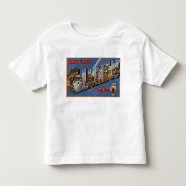 Camiseta Infantil Columbo, Ohio - grandes cenas da letra (Frente)