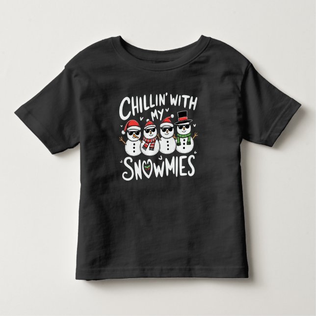 Camiseta Infantil Com As Minhas Neves Engraçadas Feliz Natal (Frente)