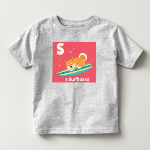 Camiseta Infantil com Cachorro Shiba Inu S Surfboa