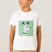 Camiseta infantil com cão de desenho animado
