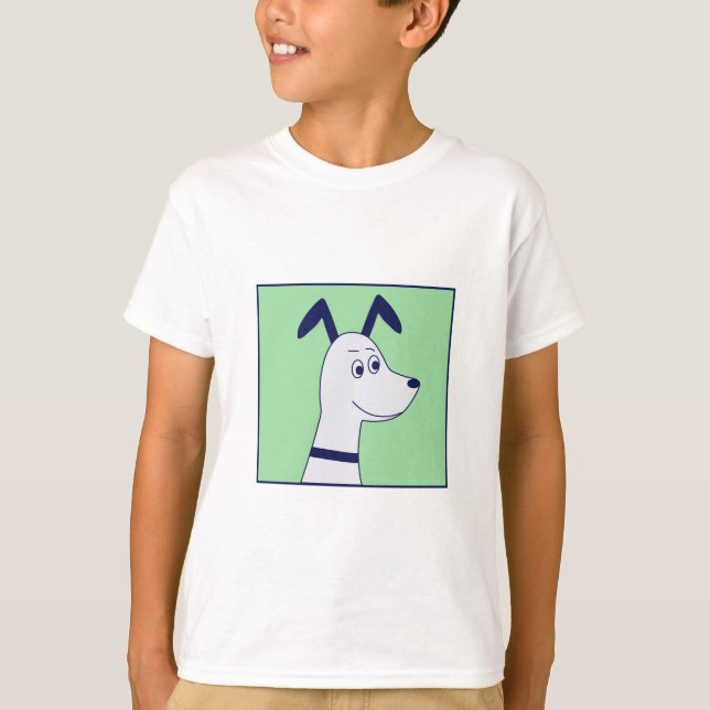 Camiseta infantil com cão de desenho animado (Frente)