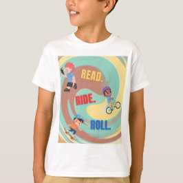 Camiseta infantil com design colorido.