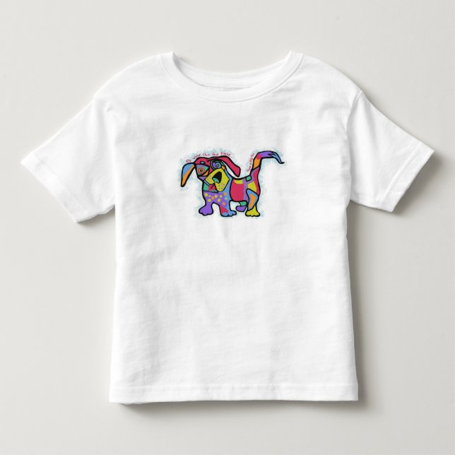 Camiseta infantil com estampa de cachorro fofo (Frente)