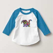 Camiseta infantil com estampa de cachorro fofo