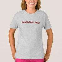 Camiseta infantil com lema de surfista não convenc