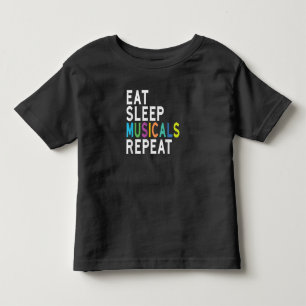 Camiseta Infantil Coma Musicais Do Sono Repetem, Presentes De Ação D
