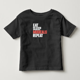 Camiseta Infantil Coma musicais do sono Repetir Atriz de Ator da Bro