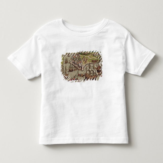 Camiseta Infantil Combate naval (Frente)