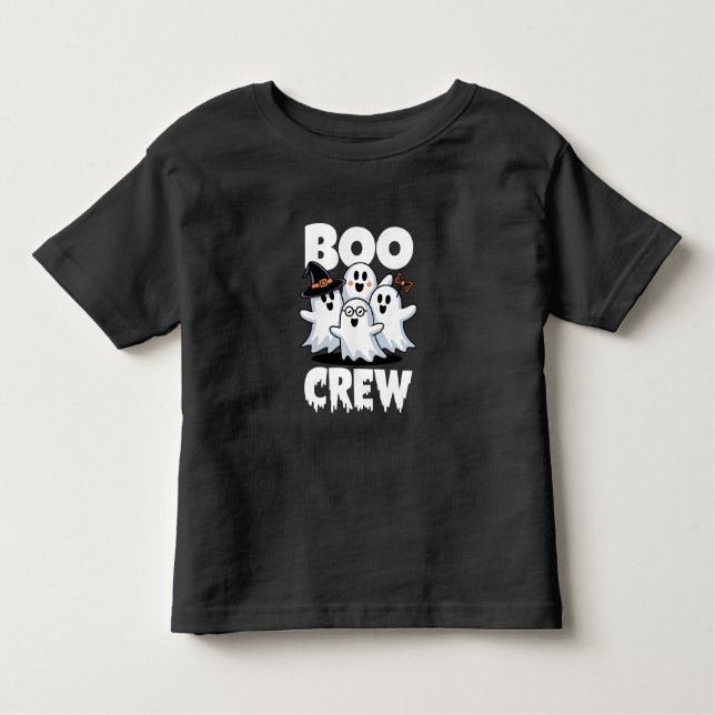 Camiseta Infantil Combinação da Família Boo Crew Halloween (Frente)