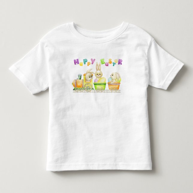 Camiseta Infantil Comboio Coelho da Páscoa (Frente)