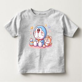 Camiseta Infantil Come Come Cat And Doraemon