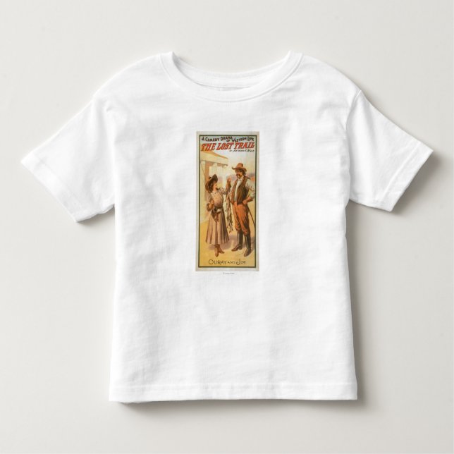 Camiseta Infantil Comédia de rastro perdido - Mulher pescando no oes (Frente)