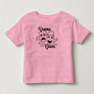 Camiseta Infantil Comédia E Teatro Tragédia Máscara O Drama Rainha N