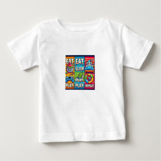 Camiseta infantil "Comer. Brincar. Dormir. Repetir