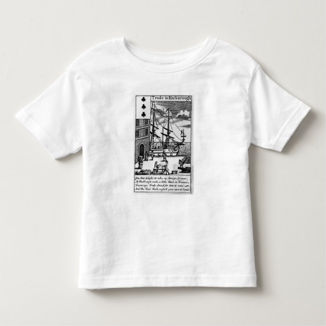 Camiseta Infantil Comércio em Harborough, cartão de jogo inglês (Frente)