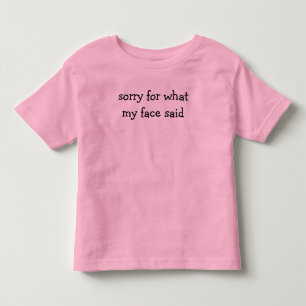 Camiseta Infantil Comfort Colors® Desculpe pelo que meu rosto disse