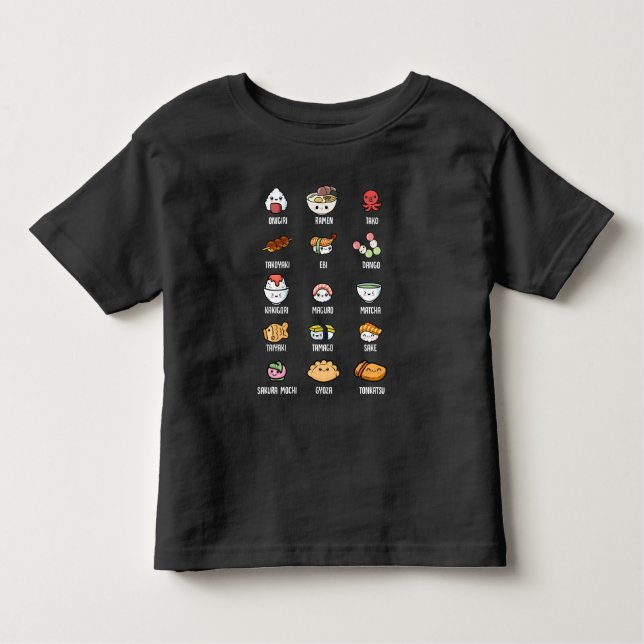 Camiseta Infantil Comida da Ásia Cai Sushi Rice Fish Ramen Lover (Frente)
