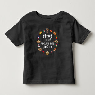 Camiseta Infantil Comida de rua em todo o mundo