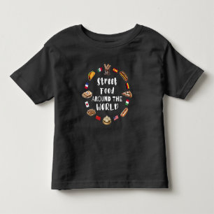 Camiseta Infantil Comida de rua em todo o mundo