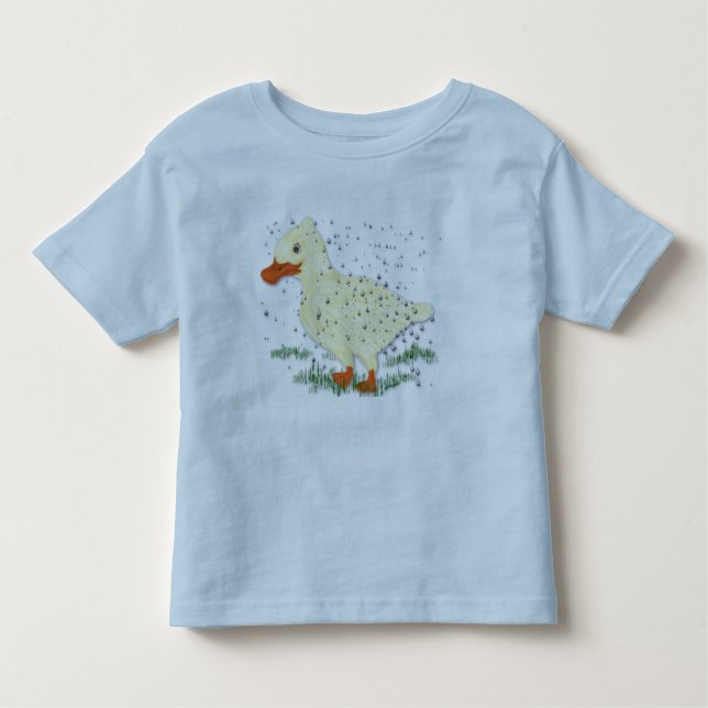Camiseta Infantil Como água das costas de um pato (Frente)