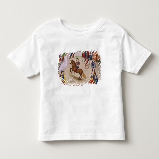 Camiseta Infantil Como Alexander o excelente montou Bucephalus (Frente)