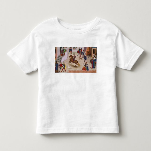 Camiseta Infantil Como Alexander o excelente montou Bucephalus (Frente)