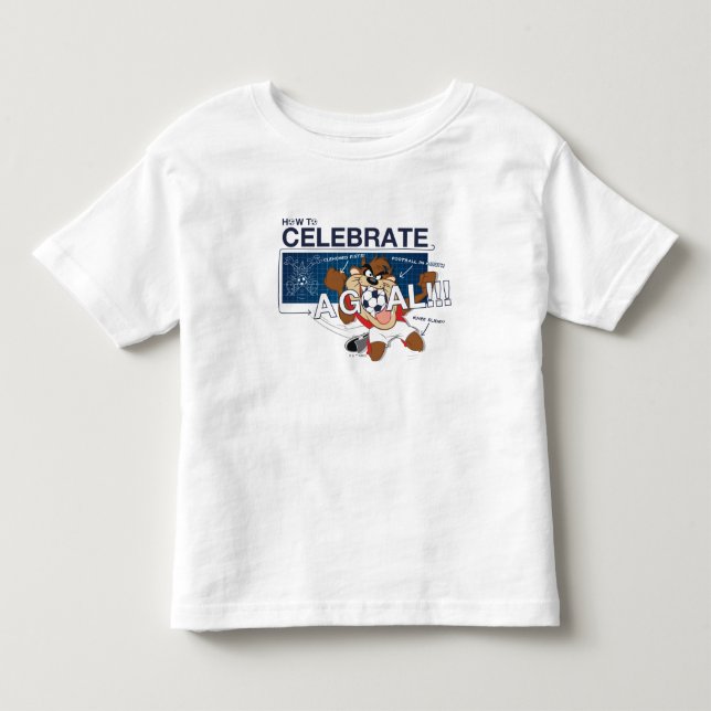 Camiseta Infantil Como Celebrar um Gol com TAZ™ (Frente)