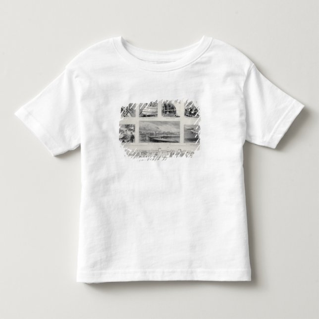Camiseta Infantil Como um barco de torpedo é construído (Frente)