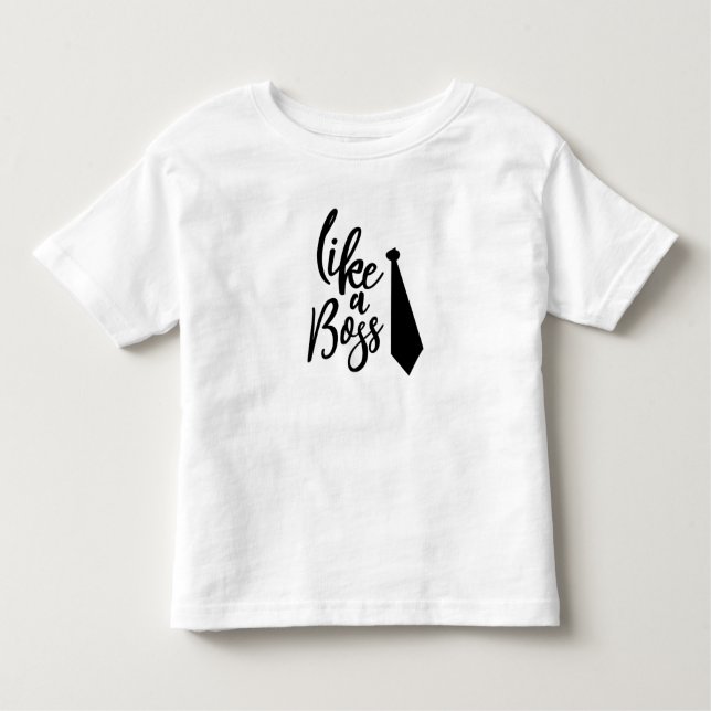 Camiseta Infantil Como um Chefe (Frente)