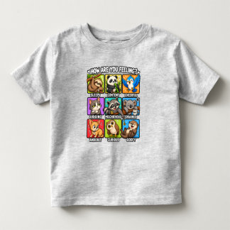 Camiseta Infantil Como Você Está Se Sentindo? Estados de Animais