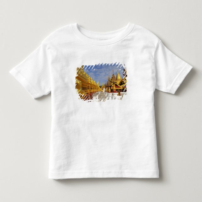 Camiseta Infantil complexo da Pagode Shwezigon em Bagan (Pagan), (Frente)
