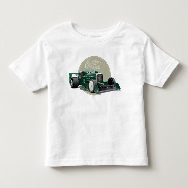 Camiseta Infantil Conceito de carro de retrocorrida personalizado (Frente)