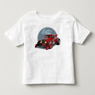 Camiseta Infantil Conceito de carro de retrocorrida personalizado