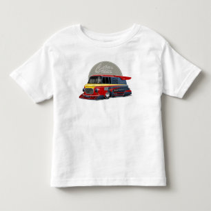Camiseta Infantil Conceito de van de retrocorrida personalizado