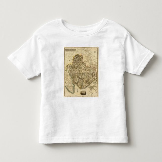 Camiseta Infantil Condado composto de Kirkcudbright (Frente)