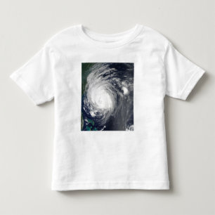 Camiseta Infantil Conde do furacão que pasta a costa de North